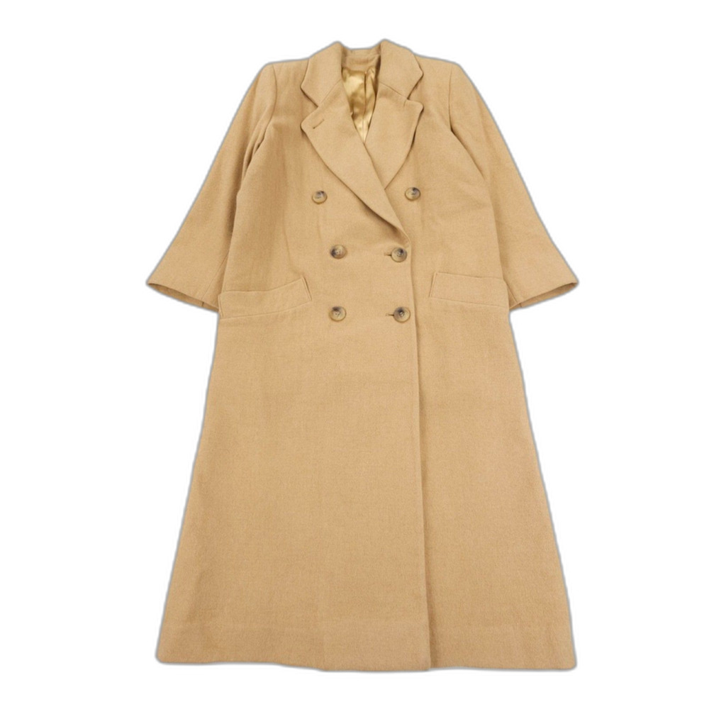 FLEURETTE Camel Hair Double Breasted Coat Old Money Quiet Luxury Minimal Preppy